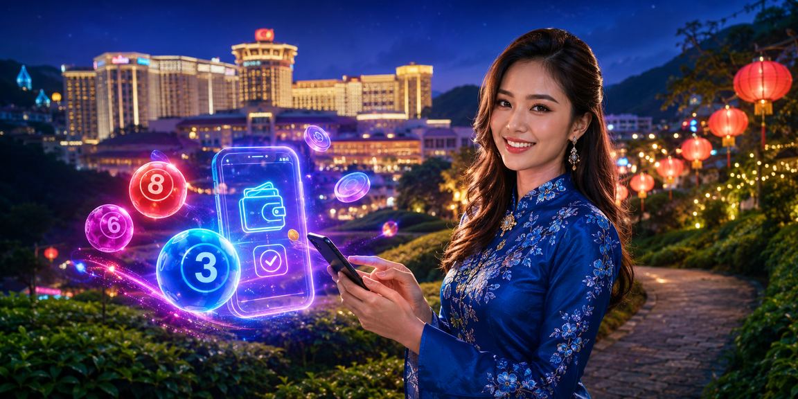 Pengguna Malaysia memainkan loteri di Genting Highlands melalui aplikasi mudah alih s1000