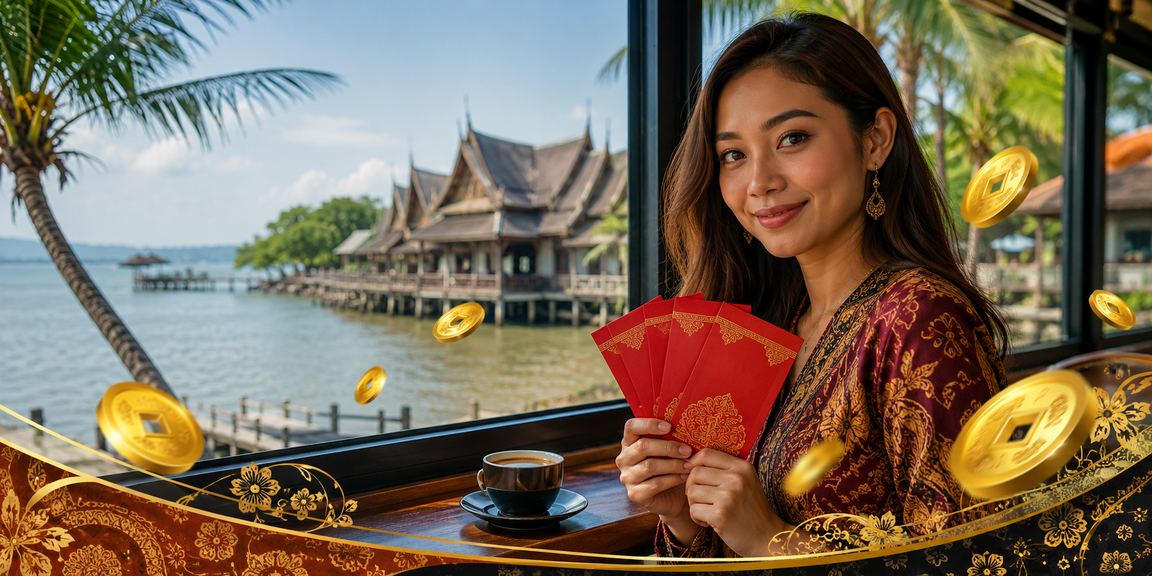 Bonus sampul merah loteri Sarawak disertai corak batik tradisional
